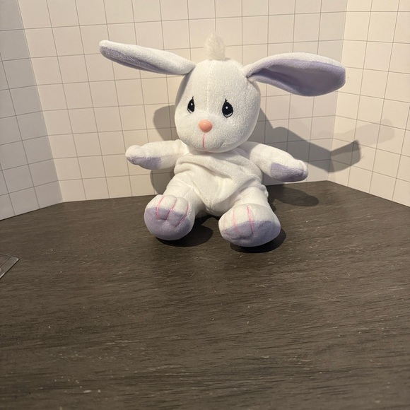 Vintage Enesco Precious Momenta 'Tender Tails' White Bunny Without Tags 1998 - Picture 1 of 6